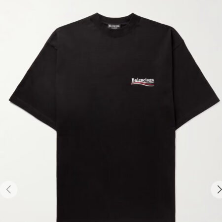 Balenciaga oversized  t-shirt black embroidered