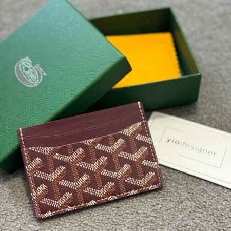 Goyard card holder chocolate