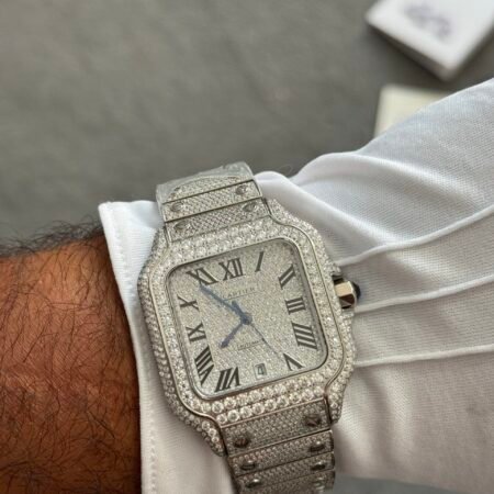 Cartier watch moissanite top