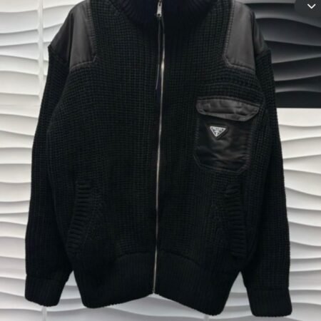 Prada zip up cardigan